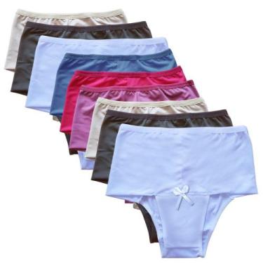 Imagem de Kit 9 Calcinhas Modeladora Cintura Alta Frimodas Microfibra Adulto, GG