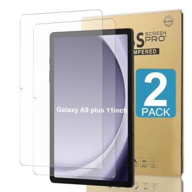 Imagem de Pacote com 2 protetores de tela para Samsung Galaxy A9 Plus (27.9 cm) 2023, protetor de tela de vidro temperado para tablet Galaxy Tab A9+ 5G SM-X210/X216/X218, resistente a arranhões, sem bolhas,