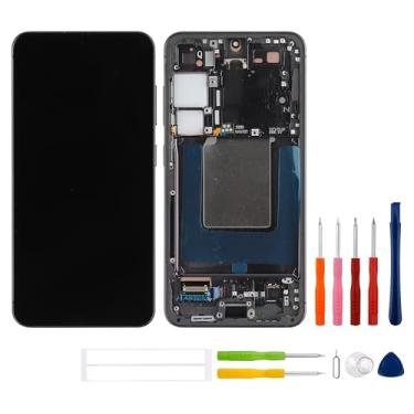Imagem de SWARK Tela LCD OLED compatível com Galaxy S24 (preto com moldura) [6,2 polegadas] SM-S921B, SM-S921B/DS, SM-S921U substituição de montagem digitalizador de tela sensível ao toque + ferramentas