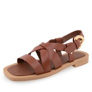 Imagem de Aerosoles Sandália rasteira feminina St.Clair, Couro de pão de gengibre, 40