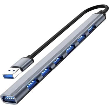 Imagem de Hub USB 3.0 de 7 portas, divisor de hub USB multiportas Snlrntin multiportas, adaptador USB de alumínio, extensor USB para laptop, PC, MacBook, Mac Pro, Mac Mini, iMac, Surface Pro e mais