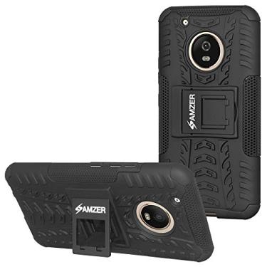 Imagem de AMZER Capa protetora híbrida de camada dupla fina à prova de choque para Motorola Moto G5 Plus - Preta