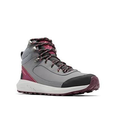 Imagem de Columbia Tênis feminino Trailstorm Peak Mid para caminhada, Titainium, aço cinza/marionberry, 6.5
