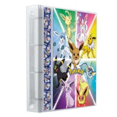Imagem de Pasta Fichário Álbum Cristal Cartas Cards Pokémon Eevee Evolução com 1