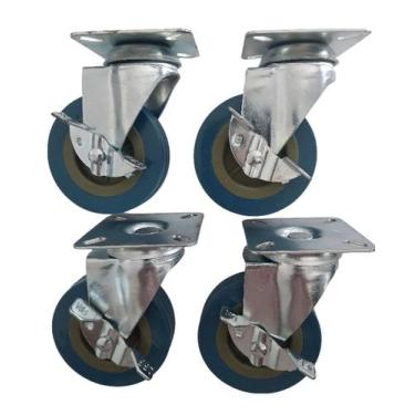 Imagem de Rodizio Para Móveis Roda Poliuretano Com Freio Kit Glp 310 - Movifacil