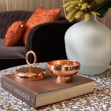 Imagem de Caixa com Tampa Redonda Stacks Cobre - St James