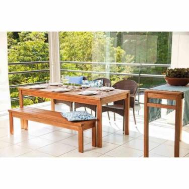 Imagem de Mesa Aparador Veneza 120 x 44 cm em Madeira Mestra Móveis, Stain Nogue