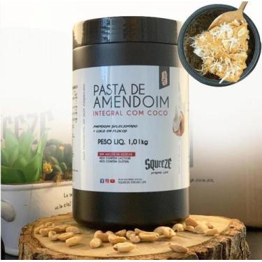 Imagem de Pasta de Amendoim Integral com Coco 1,01kg - Squeeze (Zero Açúcar)