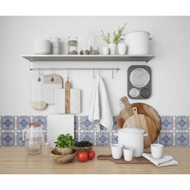Imagem de Papel De Parede Adesivo Azulejo Mandala Cozinha 2,80m - PlimShop