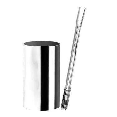 Imagem de Kit Terere Copo Redondo + Bomba Redonda De Mola Removível 100% Inox - 