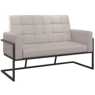 Imagem de Namoradeira material sintético Base de ferro para Manicure Sala de Est