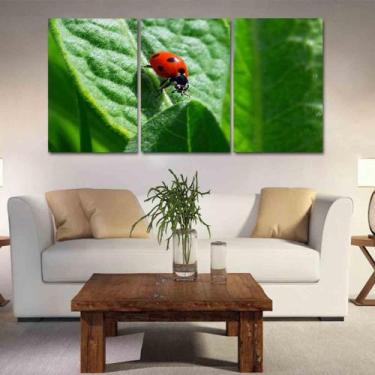 Imagem de Quadros mosaico tigre e leão med. 105x65 ps 2mm adesivo fosco borda in