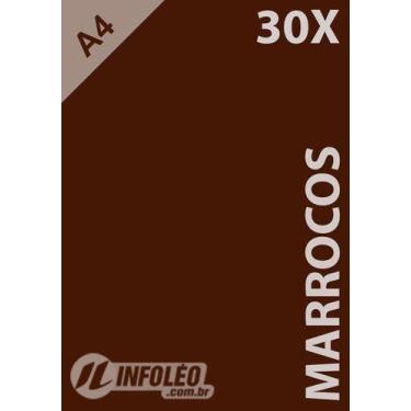 Imagem de 30 Folhas Papel Color Plus A4 180g Marrocos (marrom Escuro)