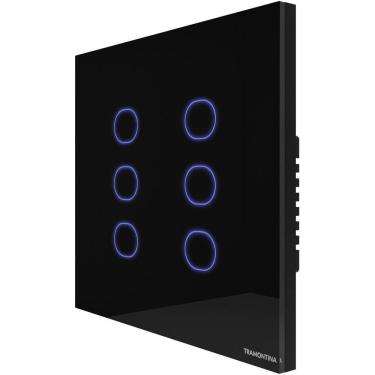 Imagem de Interruptor Touch Smart 4x4 Tramontina Preto 6 Canais Tramontina