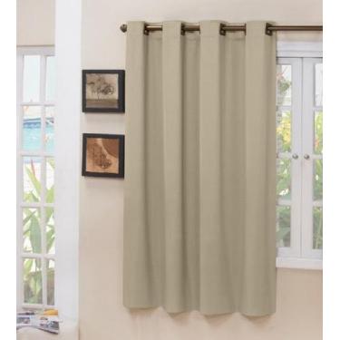 Imagem de Cortina Blecaute Tecido Bege 1,40x1,50 Janela Porta - LM Detona