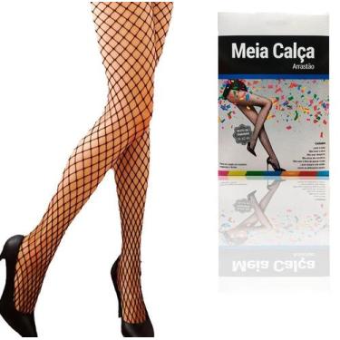 Imagem de Meia Calça Arrastão Preta Do Tam 36 Ao 46 - Inter.P