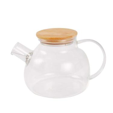 Imagem de Chaleira Vidro Boro Tampa De Bambu 900ml Mattiné Fracalanza