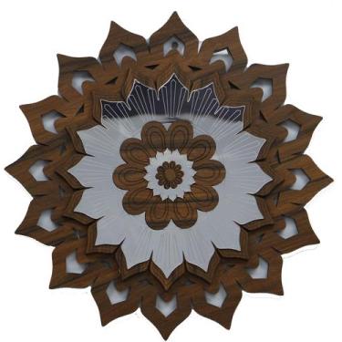 Imagem de Mandala Decorativa Ambiente Sala Quarto 65x65 38126 - CREATUS, marrom