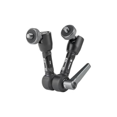 Imagem de Fotopro Braço mágico de 17 cm, parafuso de rosca de 1/10.2 cm, braço mágico articulado ajustável para monitor de tripé, microfone com luz de LED, super grampo GS-8