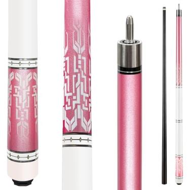 Imagem de HomeSeason Taco de sinuca de fibra de vidro 147.3 cm bastão de sinuca profissional 12,7 mm 4 camadas ponta baixa deflexão, 3 x 8/8 pinos de junta, ultra-suave, bastões de taco de bilhar (540 g)