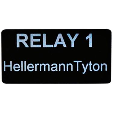 Imagem de Hellermann Tyton 596-00507 Placa de identificação de espuma, placa de identificação retangular de 5 x 2,5 cm, PET, preta (pacote com 500)