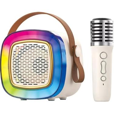 Imagem de Caixa de Som Portátil Bluetooth com Microfone, Efeitos de Iluminação RGB, Perfeita para Festas e Eventos