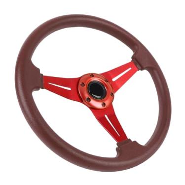 Imagem de Montagem de Competência Estável do Volante para o Volante do Carro de 14 Polegadas, Adaptador do Cubo de 6 Furos (Vermelho)