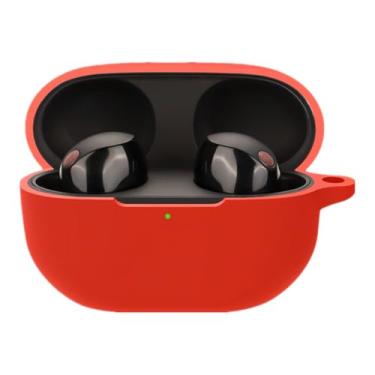 Imagem de Ankersaila Capa compatível com Sony WF-1000XM5, capa protetora antiarranhões de silicone macio à prova de choque (vermelha)