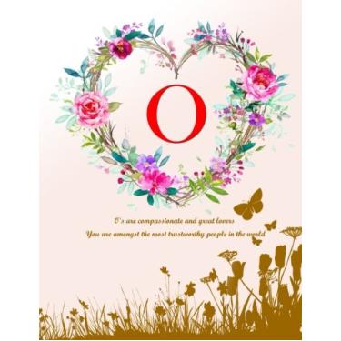 Imagem de O: Monogram 'O' Notebook—Journal/Diary/Drawing Notebook/Sketchbook/Unruled/Unlined/Plain Notebook - (8.5 x 11 inches) Large - 110 Pages - Matte Cover