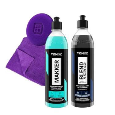 Imagem de Kit Makker Maquiador Cera Blend Black Aplicador Pano Microfibra