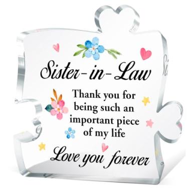 Imagem de aPamr Presentes para Cunhada, Presentes para Cunhada, Obrigado Por Ser Uma Parte Tão Importante Da Minha Vida, Placa de Quebra-Cabeça de Acrílico para Cunhada, Presentes para Cunhada A658