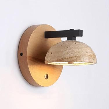 Imagem de Luminárias de parede de pedra natural japonesa, iluminação de três tons, fonte de luz LED, arandelas de parede, simplicidade, estudo, quarto, luz de parede para sala, bar, cozinha, corredor,