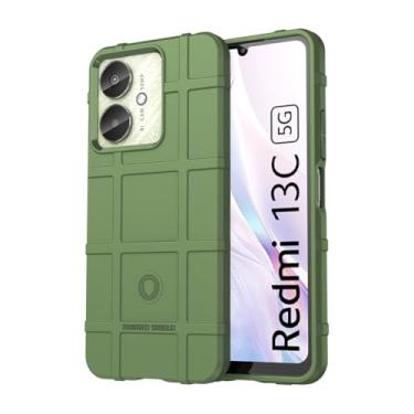 Imagem de Zoeirc Capa para Redmi 13C 4G/5G/Poco C65/Poco M6 5G/para Redmi 13R 5G, capa de TPU resistente à prova de choque de grau militar e capa de proteção para lente de câmera para Xiaomi Redmi 13C verde