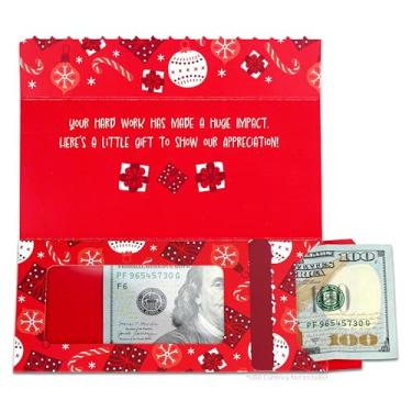 Imagem de ZipGifts Cartão de Natal | Porta-dinheiro com zíper e janela de plástico transparente para dinheiro, cheque e vale-presente, Férias | Funcionário - Apreciação do trabalho duro