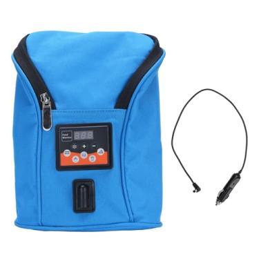 Imagem de Aquecedor de Mamadeiras Portátil para Carro Com Controle de Temperatura Ajustável, Aquecimento Rápido, Bolsa de Armazenamento de Garrafas, para Veículos DC12V, Bolsa (Azul)