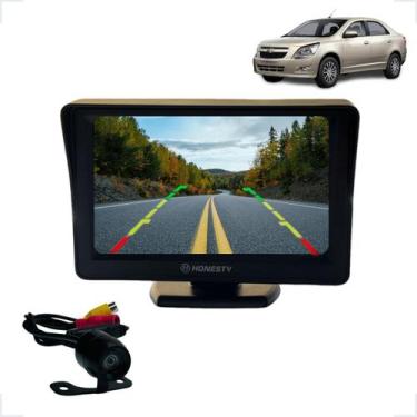 Imagem de Kit Monitor LCD 4.3 Polegadas Câmera de Ré Cobalt 2011 2012 2013 2014 