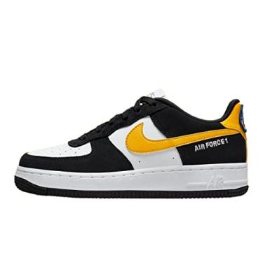 Imagem de Nike Tênis de basquete masculino Air Force 1 '07 LV8, Preto/escuro/enxofre-branco-preto, 10.5