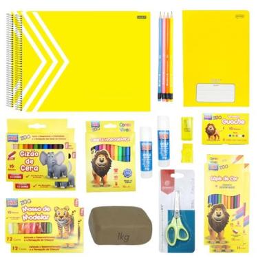 Imagem de Kit Material Escolar Infantil Unificado 3 a 4 Anos Lista SME - DEZdeDE