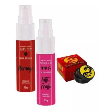 Imagem de Calda Bejável Secret Sexy Morango + Calda Bejável Secret Sexy Tutti-Fr
