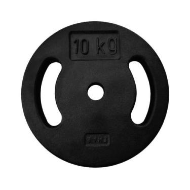 Imagem de Anilha De Ferro Peso 10kg Kilos Peso Barra Musculação Ferro - PRÓPRIA