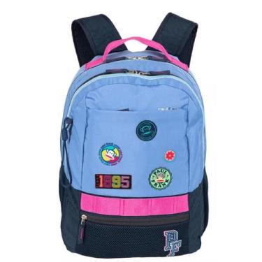 Imagem de Mochila de Costas Paul Frank Patches Azul/Pink Sestini - 000180