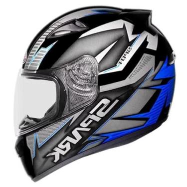 Imagem de Capacete Ebf New Spark Spot Preto e Azul, 58