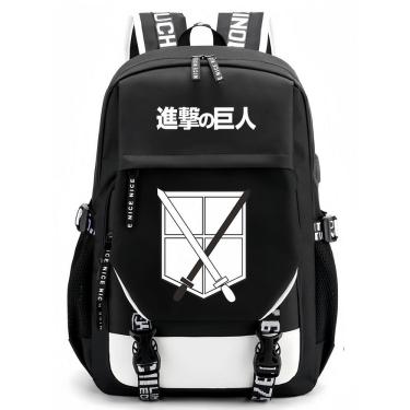 Imagem de Mochila beibao3 Attack on Titan Sword College Style PU Leat