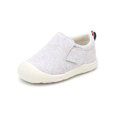 Imagem de peggy piggy Sapatos de bebê para meninos e meninas tênis infantis antiderrapantes para primeira caminhada sapatos de malha respirável 6 9 12 18 meses, Cinza-claro 313, 12 Months Infant