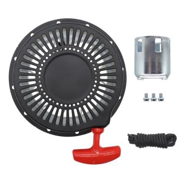 Imagem de Conjunto de acionador de partida de recuo para geradores e motores portáteis 338cc 339c 389cc 390cc 420cc 439cc 459cc para 6 ou 4 parafusos conjunto de corda de arranque