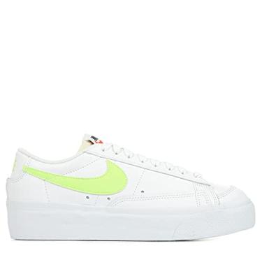 Imagem de Nike Blazer feminino Low Platfrom, Branco/Branco/Preto/Limão Claro, 36