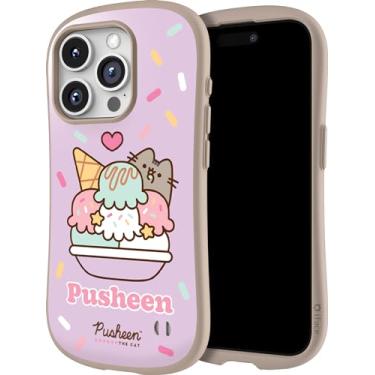 Imagem de iFace Capa para iPhone 15 Pro (6,1 polegadas) Pusheen First Class Case - Linda capa protetora de camada dupla à prova de choque [capa dura + amortecedor] - sorvete