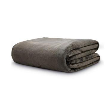 Imagem de Cobertor Solteiro Neo Velour 150x220 Liso 300g/m² Marrom - Camesa