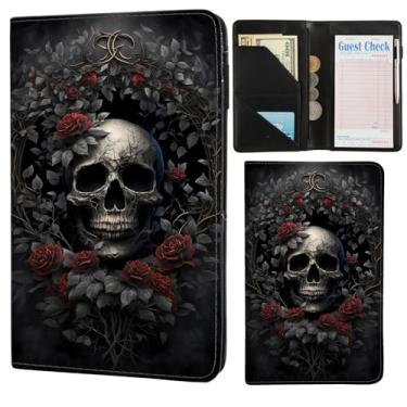 Imagem de ANNAMISSI Livros de servidor para garçonete, organizador de dinheiro de couro fofo carteira bloco de notas restaurante convidado cheque livro de bolso apresentador adequado para servidor avental