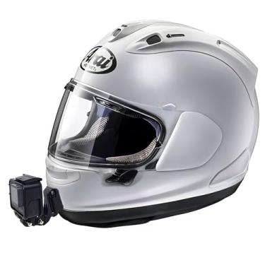 Imagem de ARAI RX-7X Kits de suporte de queixo para capacete de motocicleta de alumínio personalizado para GoPro e Insta360 Etc. Câmera de ação com almofadas adesivas e suporte de gancho J